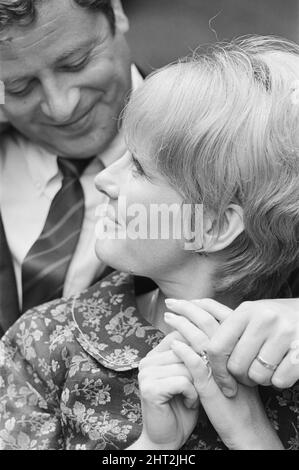 Petula Clark with her husband Claude Wolff. 6th June 1966. Stock Photo