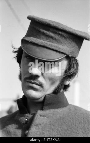 Terence Stamp on the set of 'Far from the Madding Crowd' in Weymouth, Dorset. 27th September 1966. Stock Photo