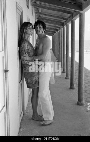 Jean Shrimpton and Terence Stamp in Italy.  August 1966. Stock Photo