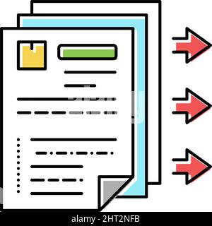 purchase requisition color icon vector illustration Stock Vector Image ...