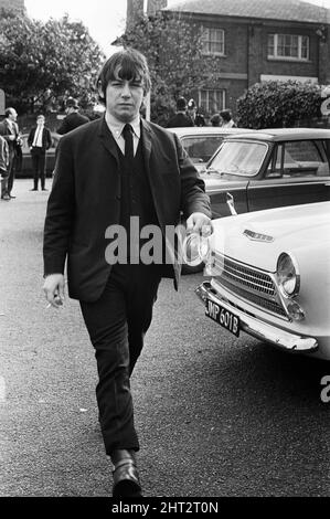 Eric Burdon, lead singer of British rock group The Animals at Uxbridge Court where he was fined £200. here he is pictured leaving after the court case. 1st November 1965. Stock Photo