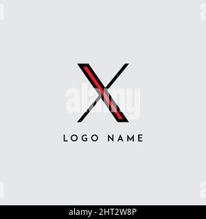 Colorful minimal initial letter X logo icon Stock Vector