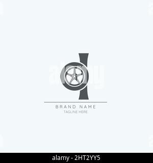 letter I tire logo design vector icon Stock Vector