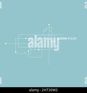 Vector blue background with repeating squares Stock Vector