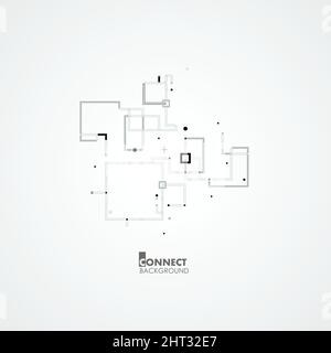 Line, square, circle elements Stock Vector