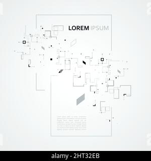 Abstract composition and geometric elements Stock Vector