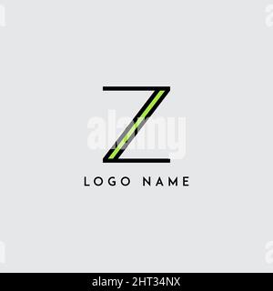 Colorful minimal initial letter Z logo icon Stock Vector