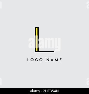 Colorful minimal initial letter L logo icon Stock Vector