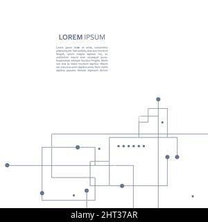 Wireframe element with abstract figure Stock Vector