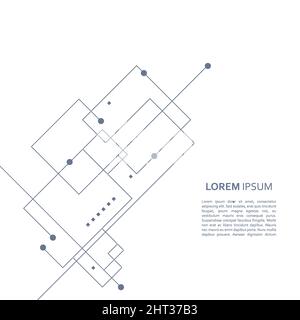 Wireframe element with abstract figure Stock Vector