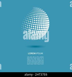 Vector halftone spheres Stock Vector