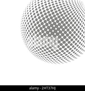 Abstract halftone effect 3d sphere Stock Vector
