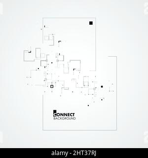 Line, square, circle elements Stock Vector