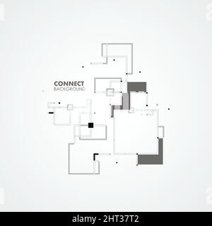 Line, square, circle elements Stock Vector