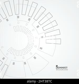 Technological circle with geometry elements Stock Vector