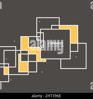 Overlapping squares background Stock Vector