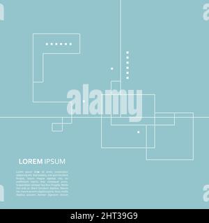 Vector blue background with repeating squares Stock Vector