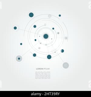 Connect circle background. Vector page template Stock Vector