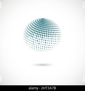 Vector halftone spheres Stock Vector