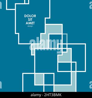 Overlapping squares background Stock Vector