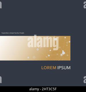 Business and science templates for brochure, flyer, cover magazine in square size. Geometric abstract and technology background Stock Vector