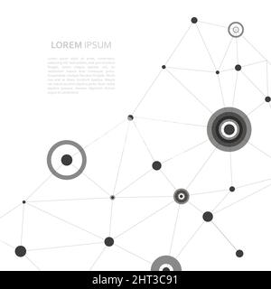 Connection science molecule background Stock Vector