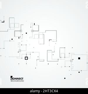 Line, square, circle elements Stock Vector
