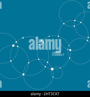 Abstract background with overlapping circles Stock Vector