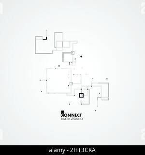 Line, square, circle elements Stock Vector