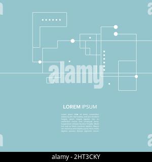 Vector blue background with repeating squares Stock Vector