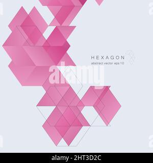 Abstract geometric overlapping triangles background. Cover template design Stock Vector