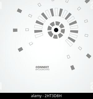 Technological circle with geometry elements Stock Vector
