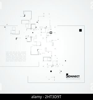 Line, square, circle elements Stock Vector