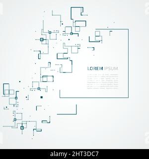 Abstract composition and geometric elements Stock Vector