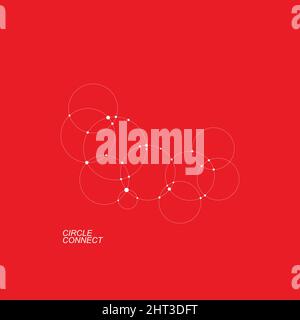 Abstract background with overlapping circles. Vector illustration Stock Vector