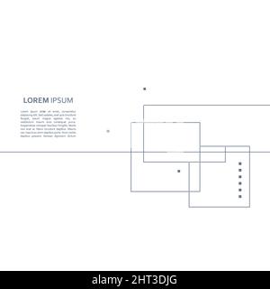 Wireframe element with abstract figure Stock Vector