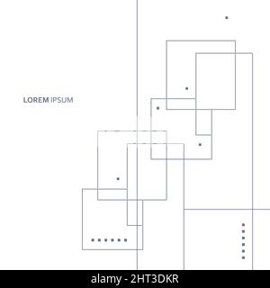 Wireframe element with abstract figure Stock Vector