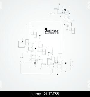 Line, square, circle elements Stock Vector