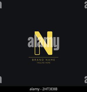Creative initial letter N logo icon Stock Vector