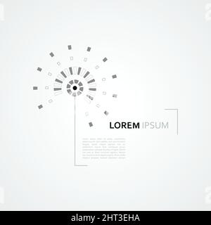 Abstract vector mechanical scheme with circular simple elements Stock Vector