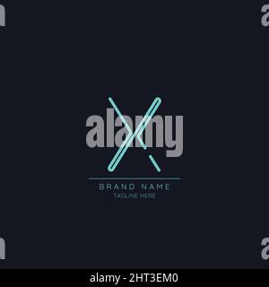 Premium initial letter X logo icon Stock Vector