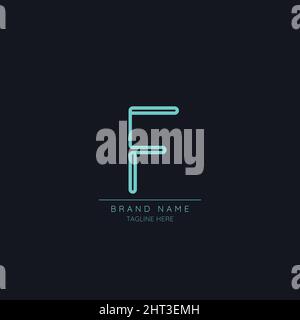 Premium initial letter F logo icon Stock Vector