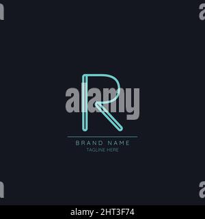 Premium initial letter R logo icon Stock Vector