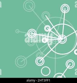 Illustration of molecular level scientific experiment Stock Vector