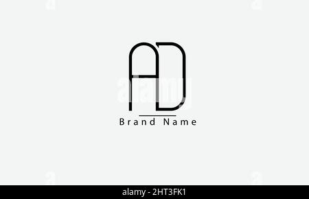 AD DA A D abstract vector logo monogram template Stock Vector