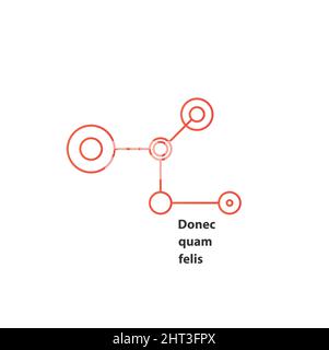 Network connection minimal design line and dot Stock Vector
