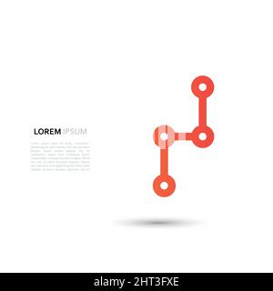 Network connection minimal design line and dot Stock Vector
