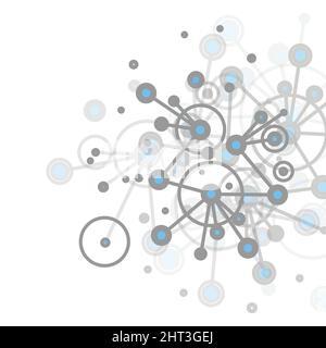 Illustration of molecular level scientific experiment Stock Vector