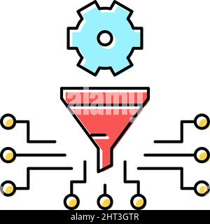 work process filtration color icon vector illustration Stock Vector ...