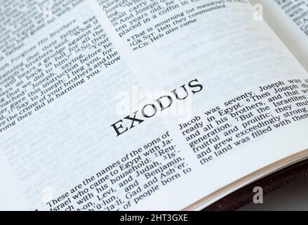 Old Testament Exodus Title page from the King James Version of the ...